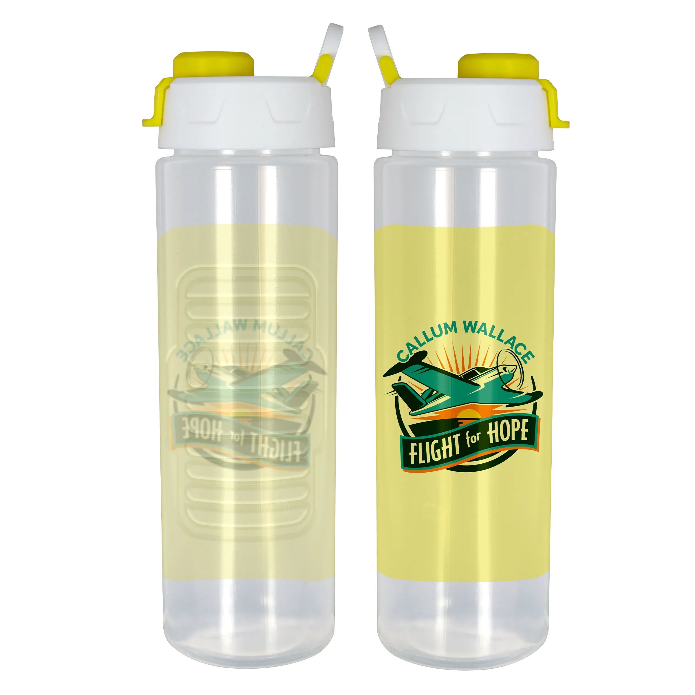 Two Tone Pop Up 24 oz. Full Color Debossed Bottle 2