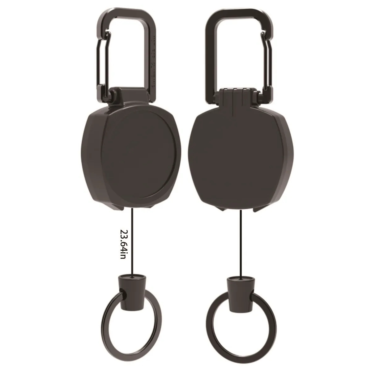 Keychain Carabiner Badge Holder with Retractable Cord 5