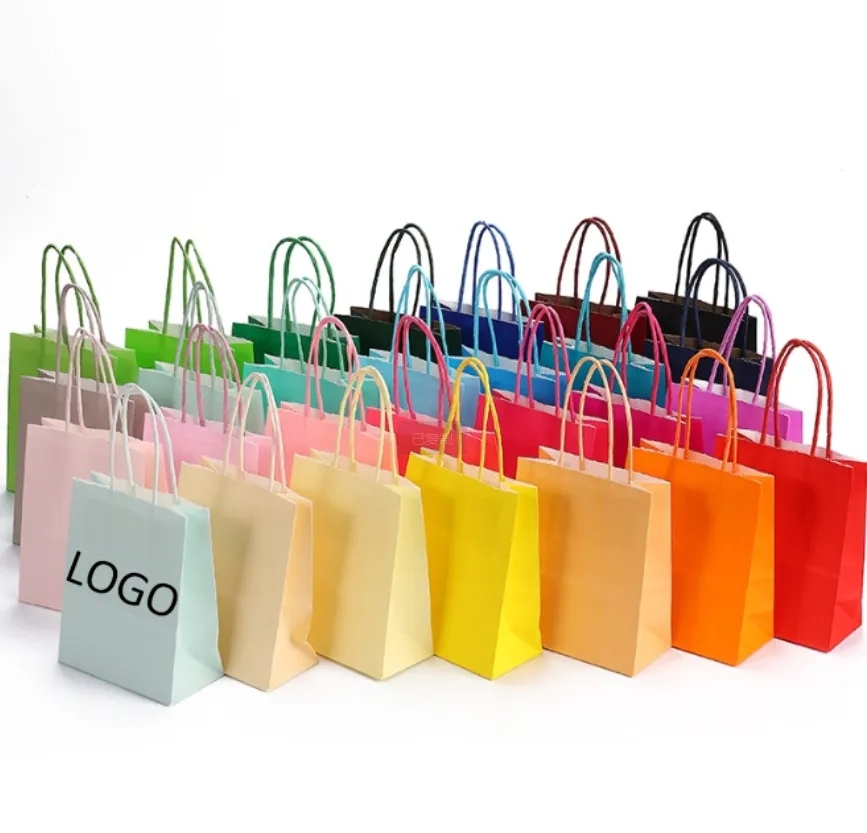 Paper Gift Bag with Handles 8.6 x 4.3 x 10.6 Inch 3