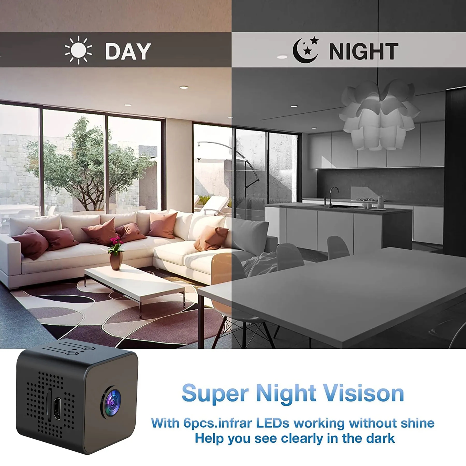 ABS Infrared Night Vision Home Camera 4