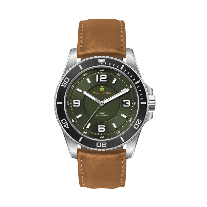 42.5MM, SS, SILVER CASE, BK BEZEL,  3-HAND "SOLAR" MVT