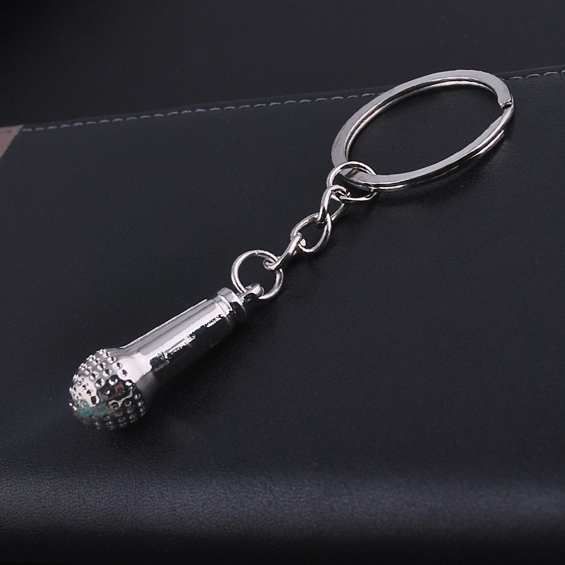 Mini Microphone Metal Key Chain 4