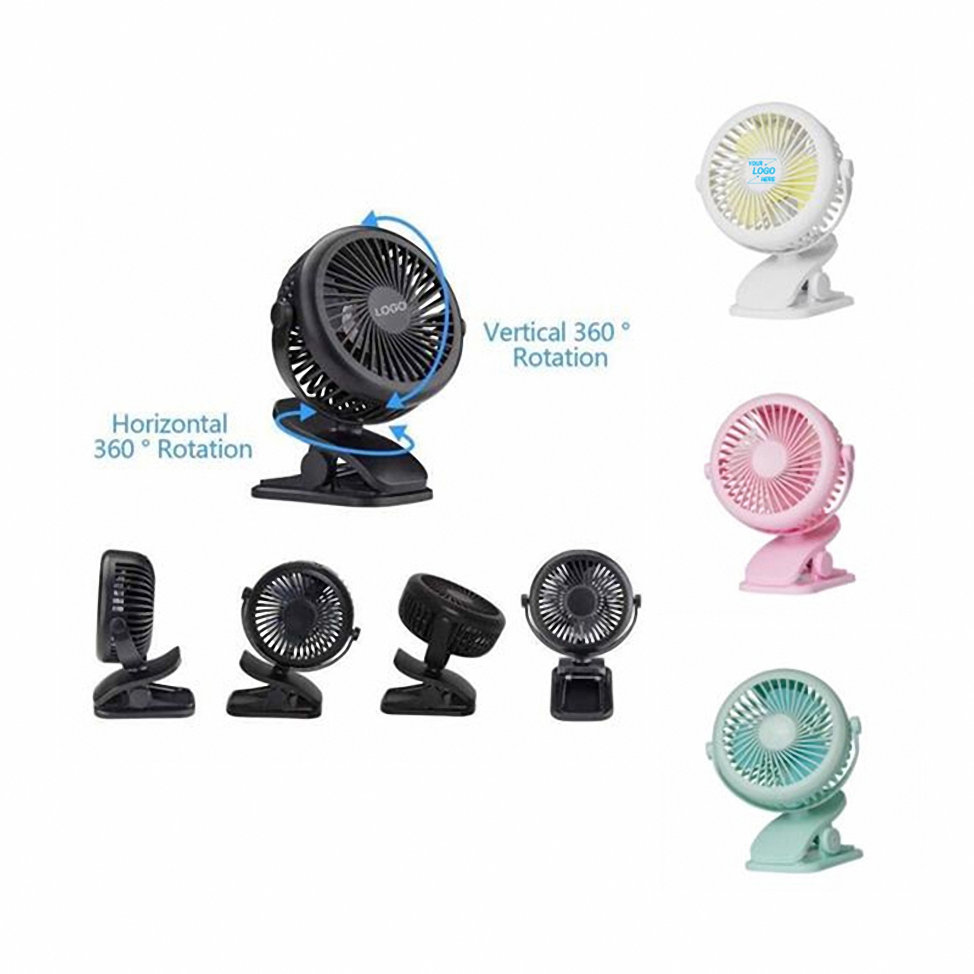 Clip-On Portable Mini USB Fan