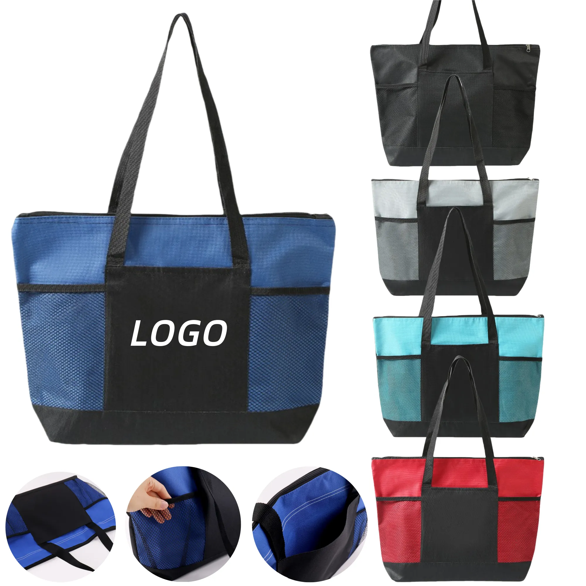 Large Capacity Oxford Cloth Tote Bag, custom tote bag with logo imprint 3