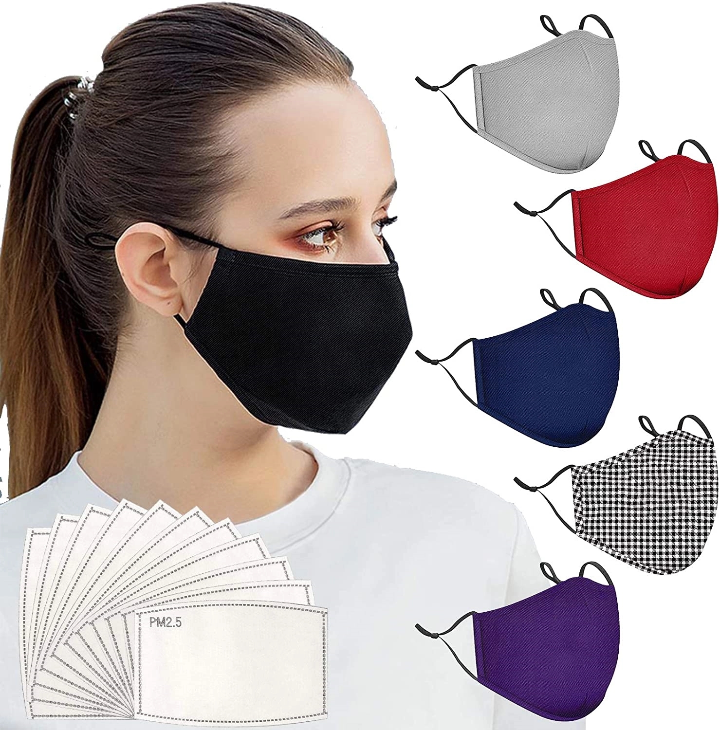 Multi-use cotton 3-lay mask with filer 3