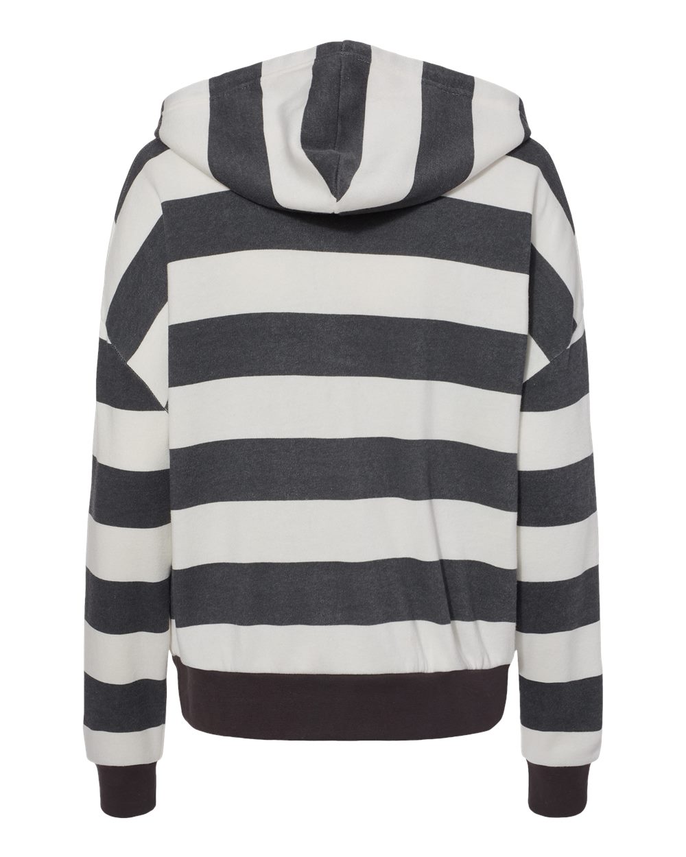 Women's Striped Fleece Boxy Hooded Sweatshirt - W21721 6