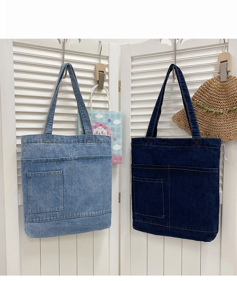 Denim Tote Bag, custom tote bag with logo imprint 1
