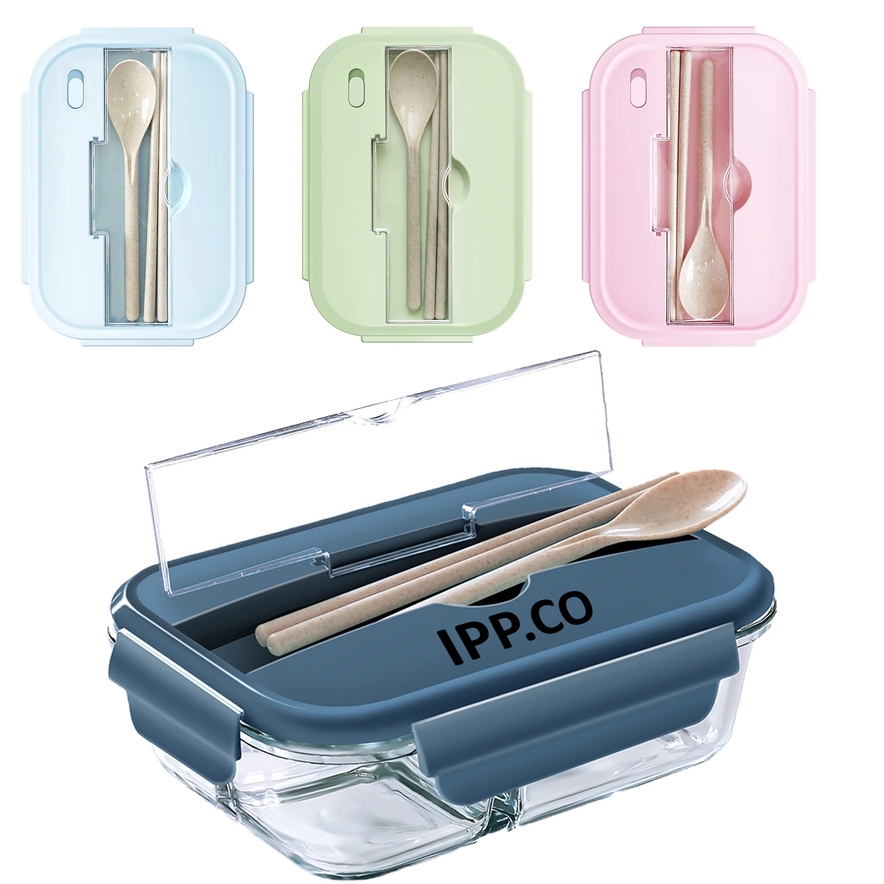 Glass Meal Prep Containers 3 Compartment with Lids 4