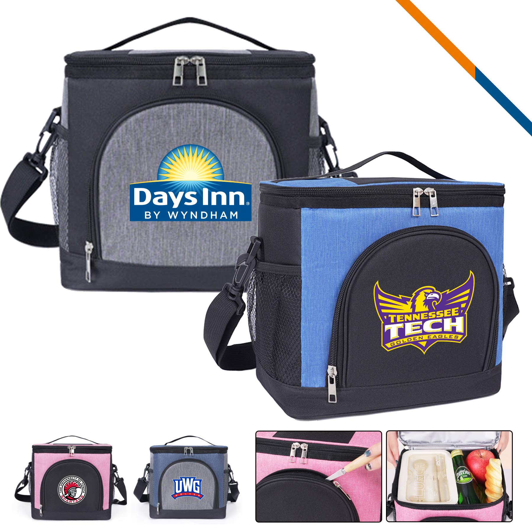 Zoki PEVA Crossbody Lunch Cooler Bag 2
