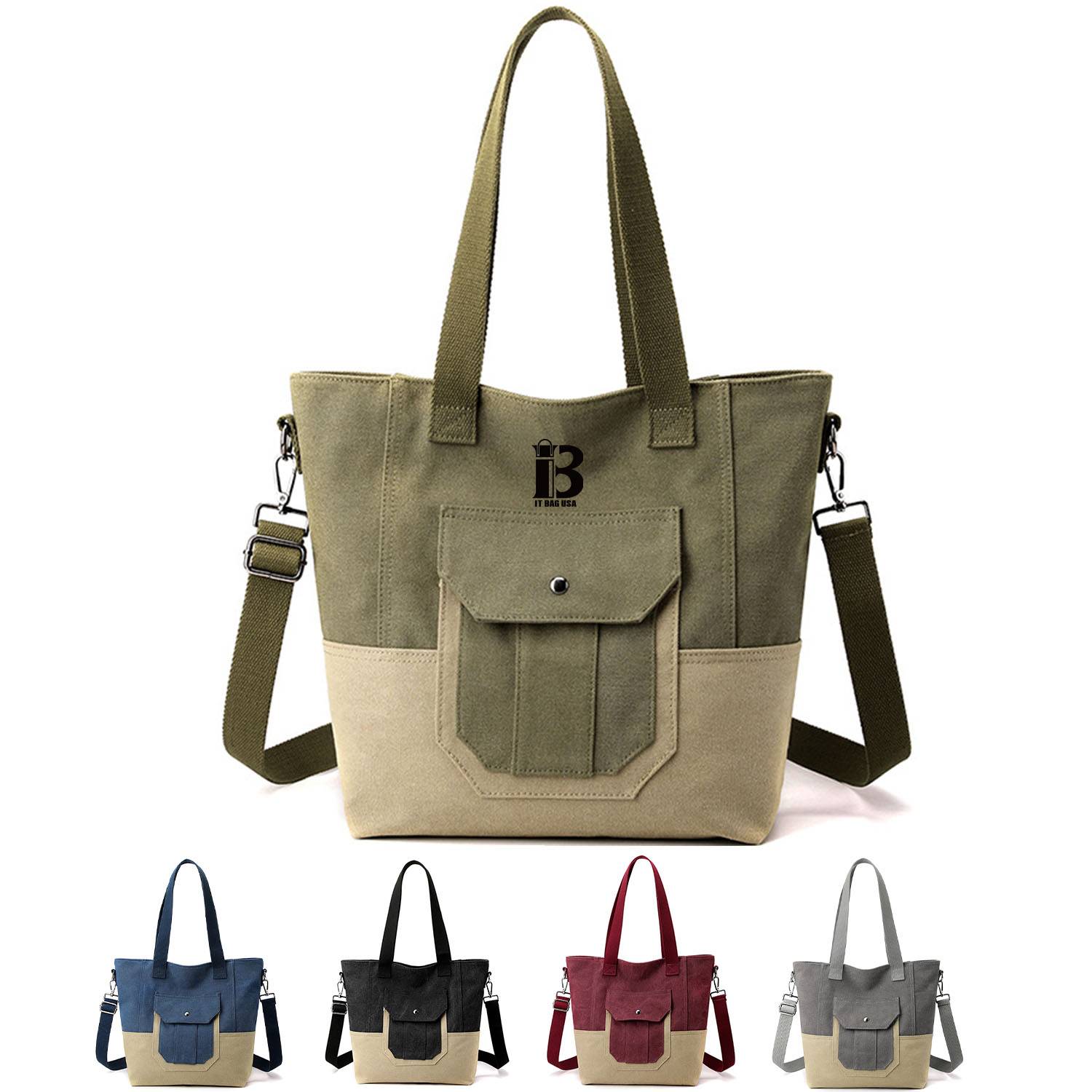 Vintage canvas tote Crossbody bag 1