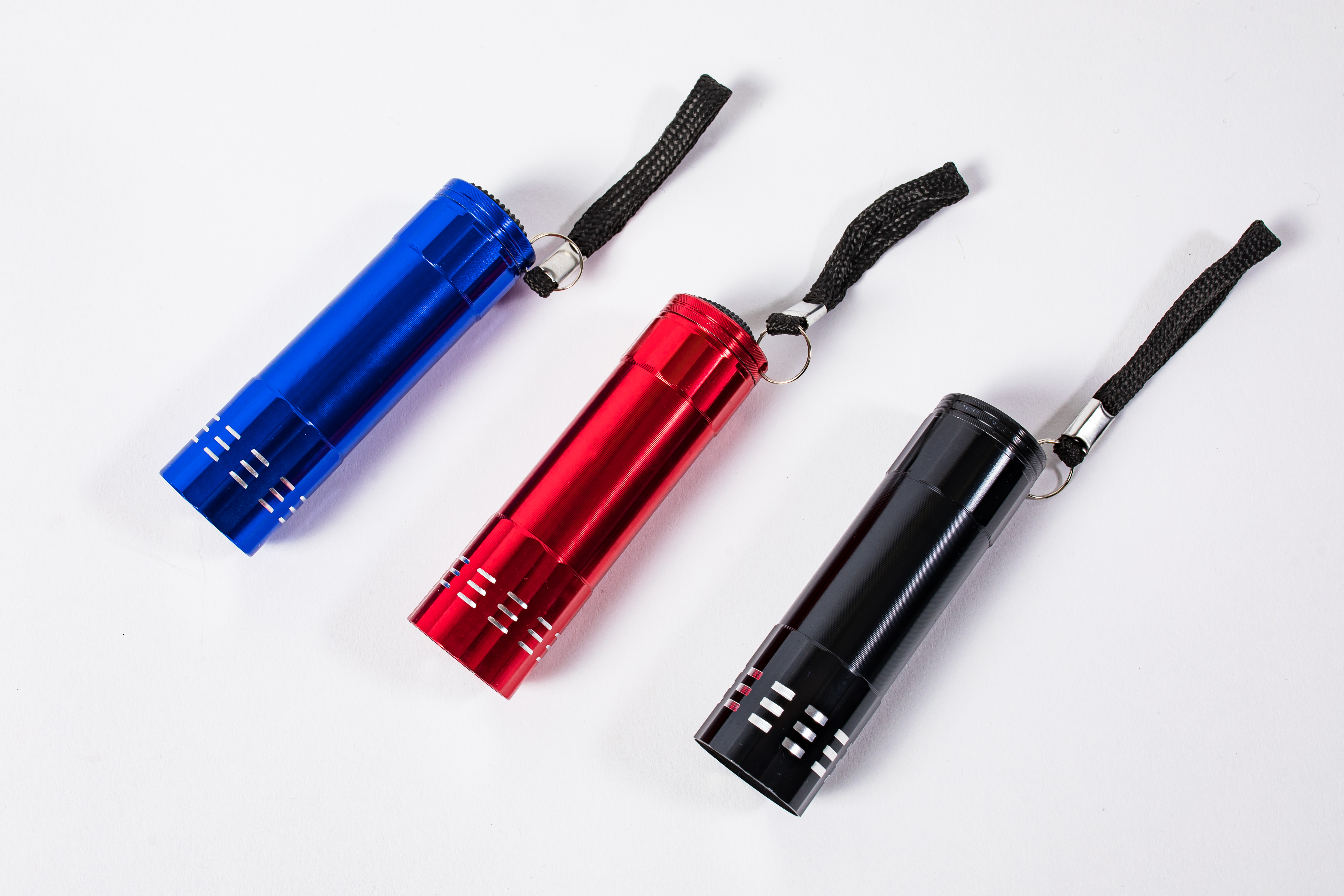 9LED Pocket Flashlight With Strap, Gift Box, And 3AAA Batteries Included!