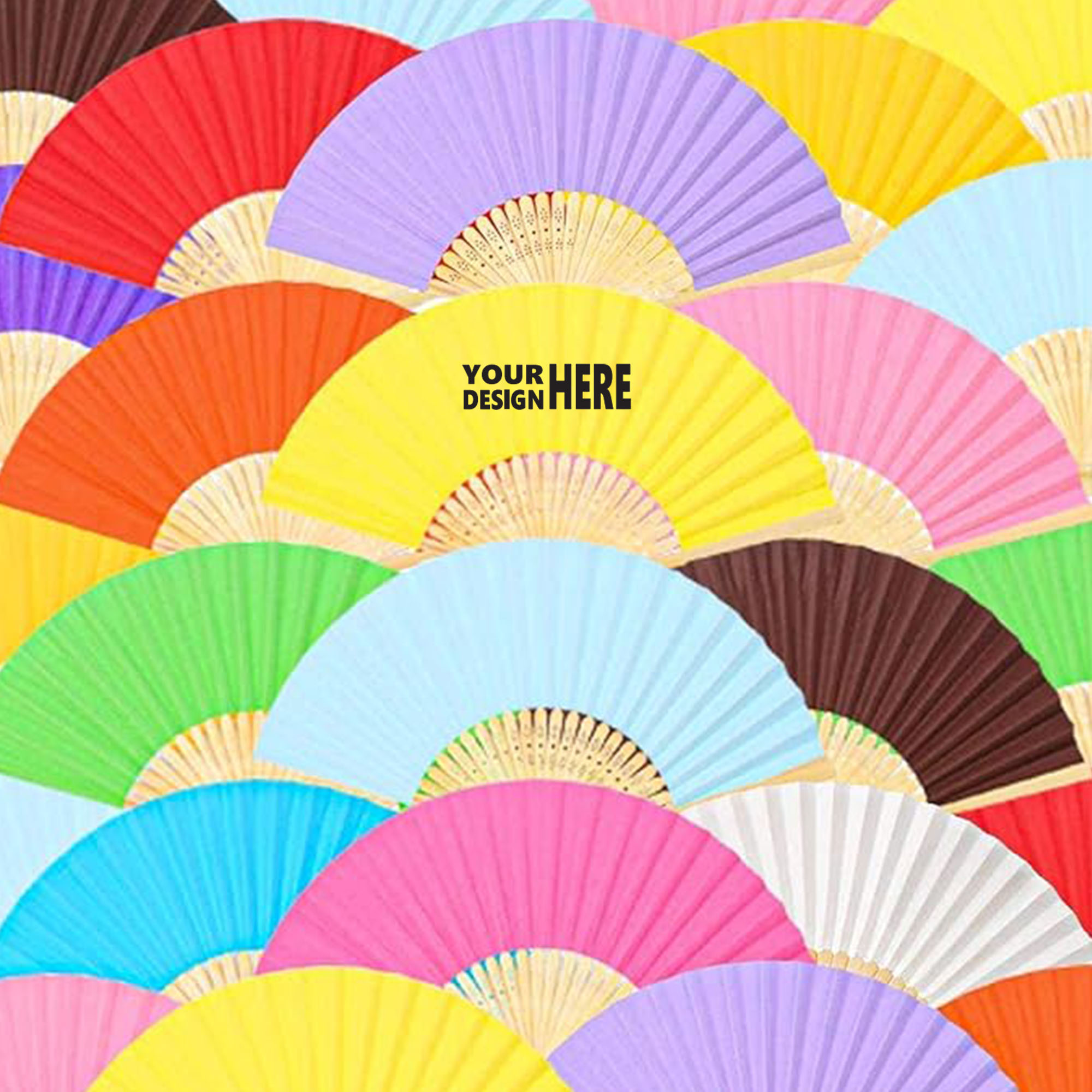 Customizable Foldable Portable Multi-Color Fan 2
