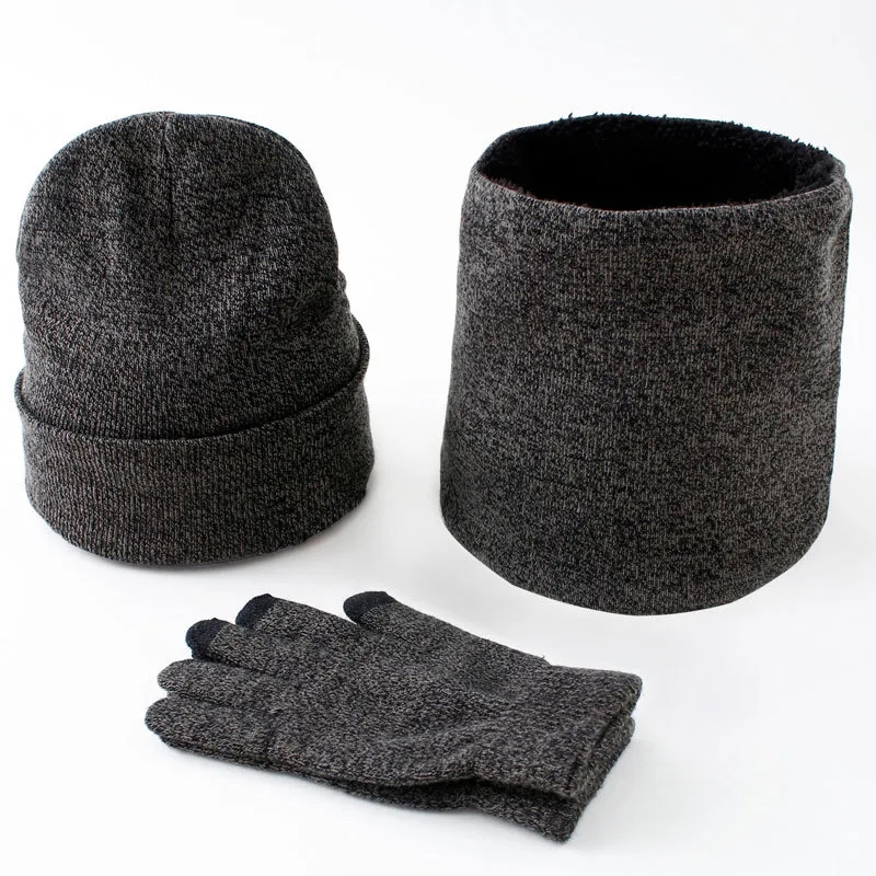 Knitted Scarf Hat and Gloves Set 2