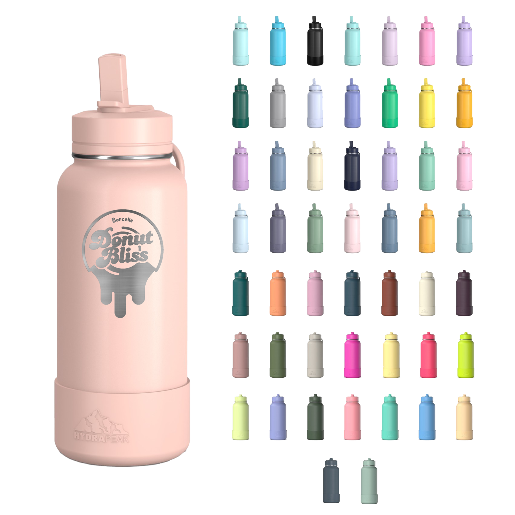 32 Oz. Hydrapeak Insulated Water Bottle w/Straw Lid 2
