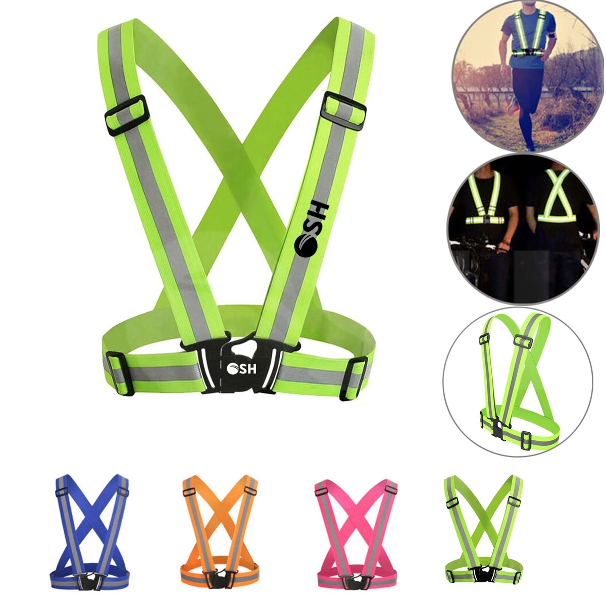 High Visibility Reflective Safety Adjustable Vest Belt 2