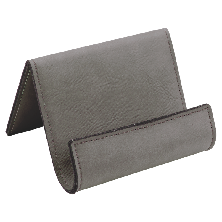 3 1/2" x 2 1/2" Gray Leatherette Holder Easel 4