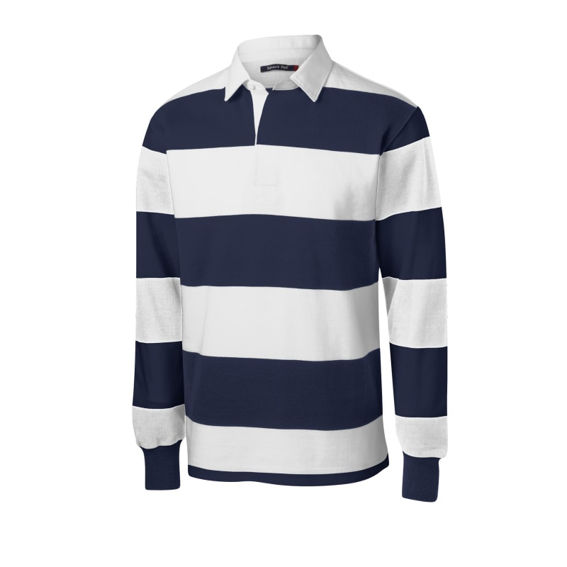 Sport-Tek Classic Long Sleeve Rugby Polo. 6