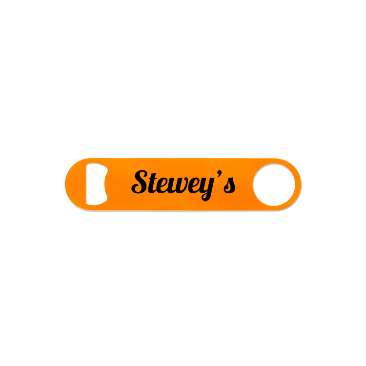 Paddle Style Powder Coated Steel Bottle Opener 2