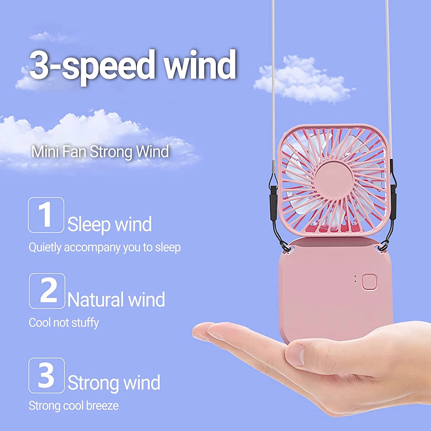 Foldable Neckband Handheld Fan 2