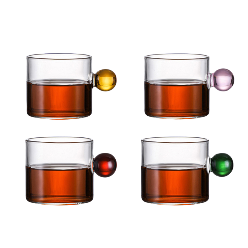 4 OZ/120ML Glass Tea Coffee Mug & Office Drink Gift Cup 10