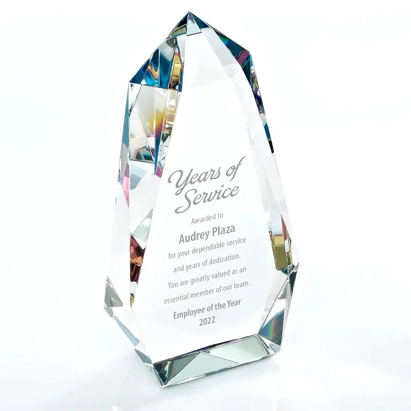 Engraved Luminary Prism Crystal Trophy 5