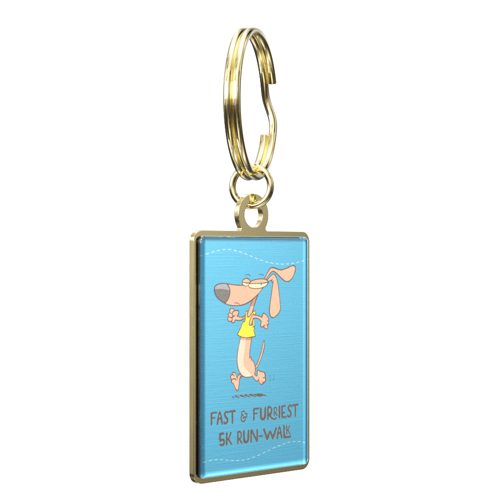 Vibraprint® Bright Gold Keytag (1-1/8" x 1-3/4") 1