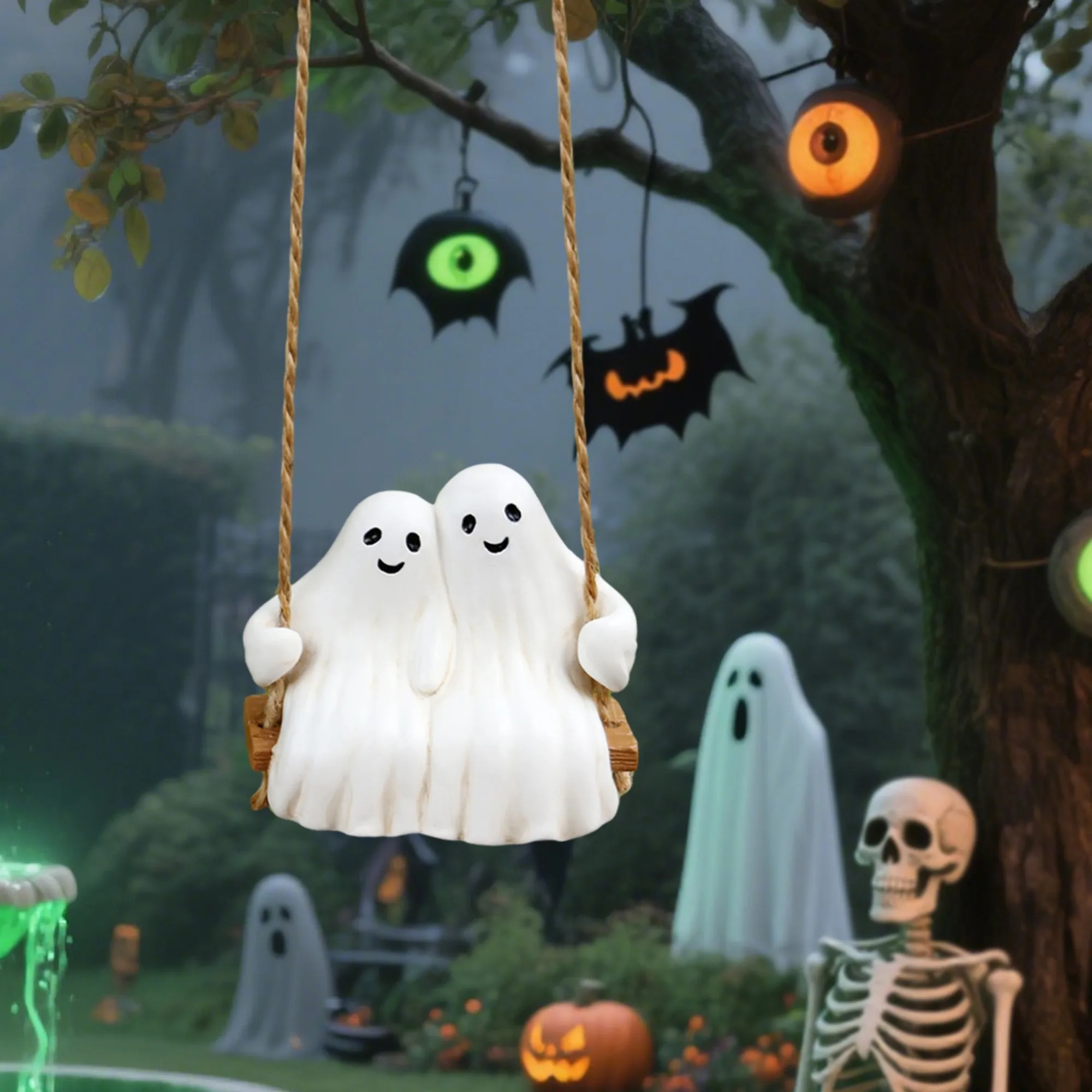 Cute Ghost Halloween Ornament 5