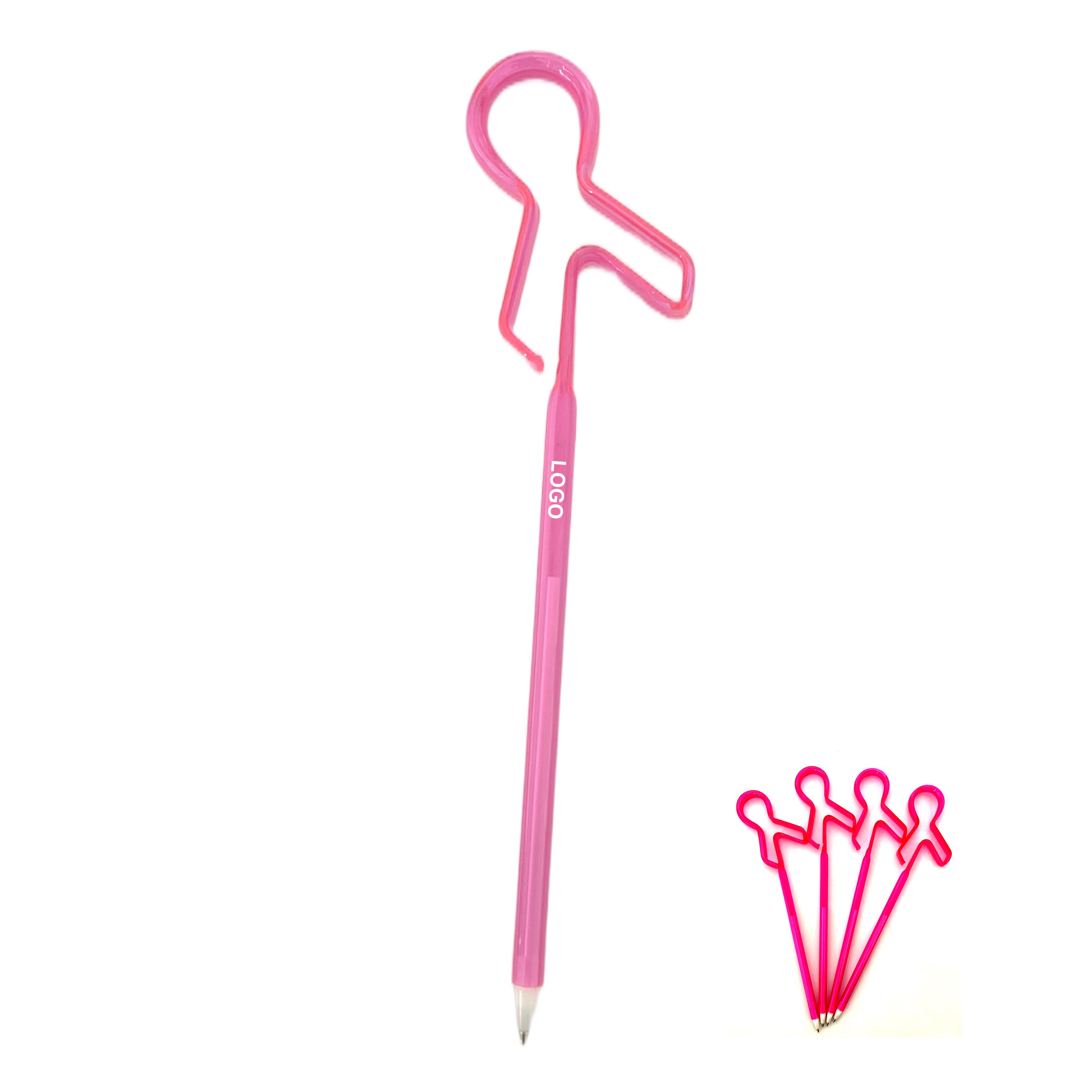Ribbon Shaped Plastic Ball Pen (direct import) 3