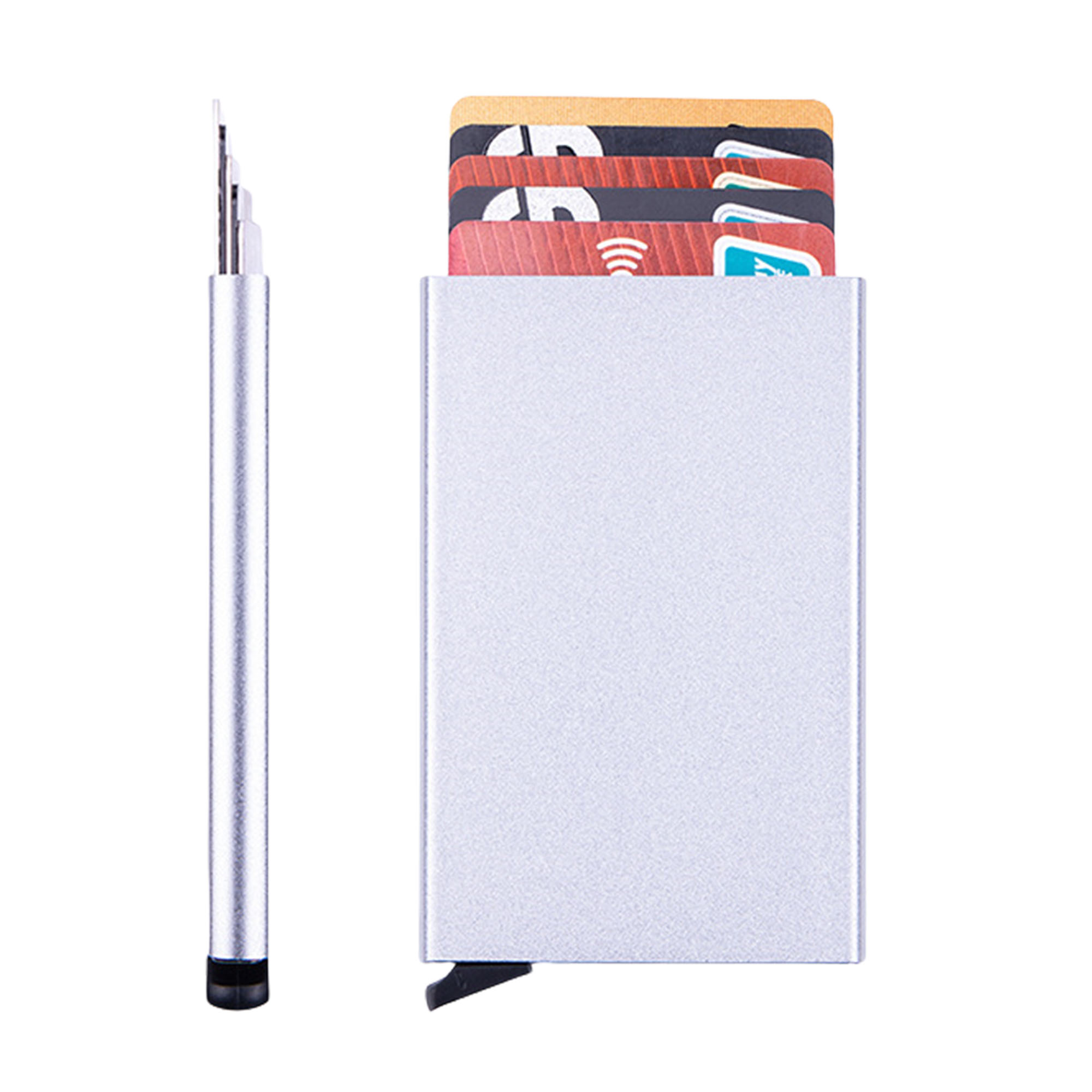 Anti-Magnetic RFID Blocking Automatic Pop-Up Card Holder for ID Credit Cards 6