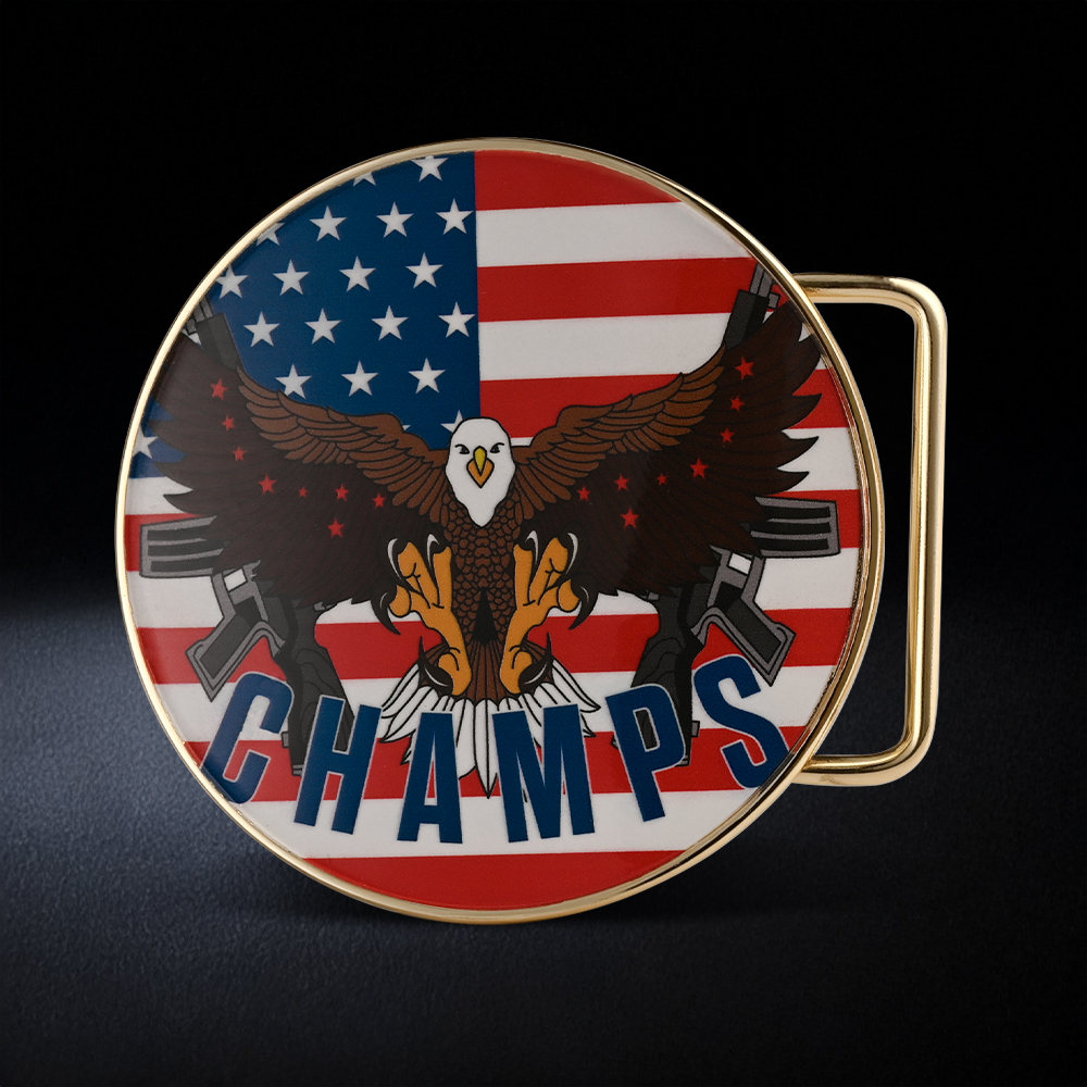 Custom Circular UV Printed Belt Buckles 3"