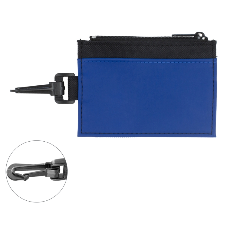 "The Regent" ID Holder with Zipper Wallet and Plastic Carabiner 4