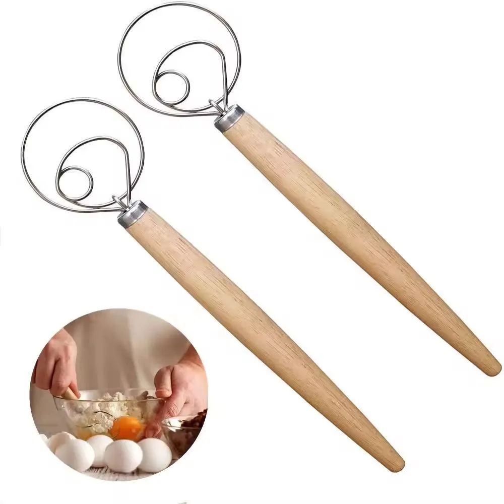 Wood Handle Dough Whisk 4