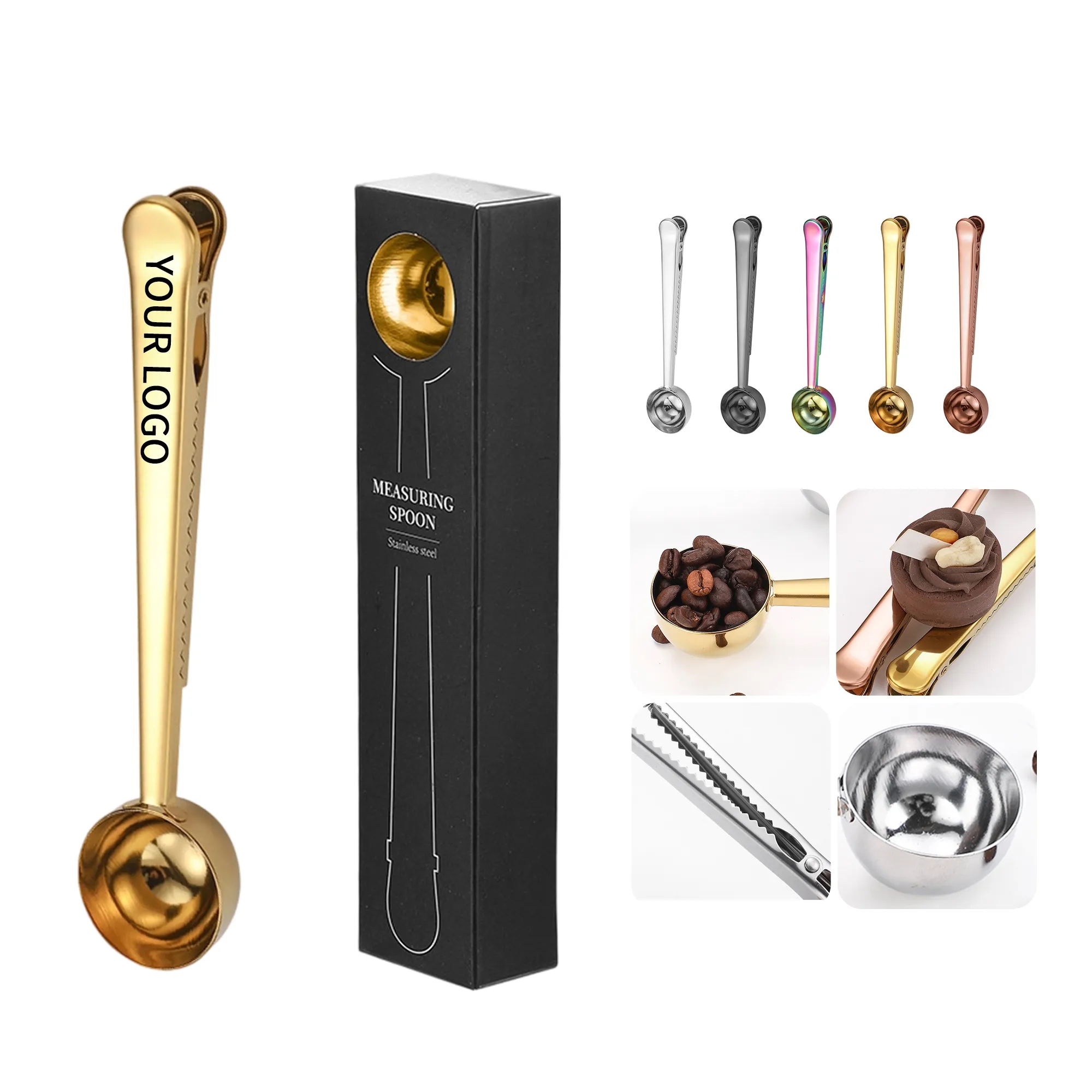 Stainless Steel Coffee Spoon and Sealing Clip 9