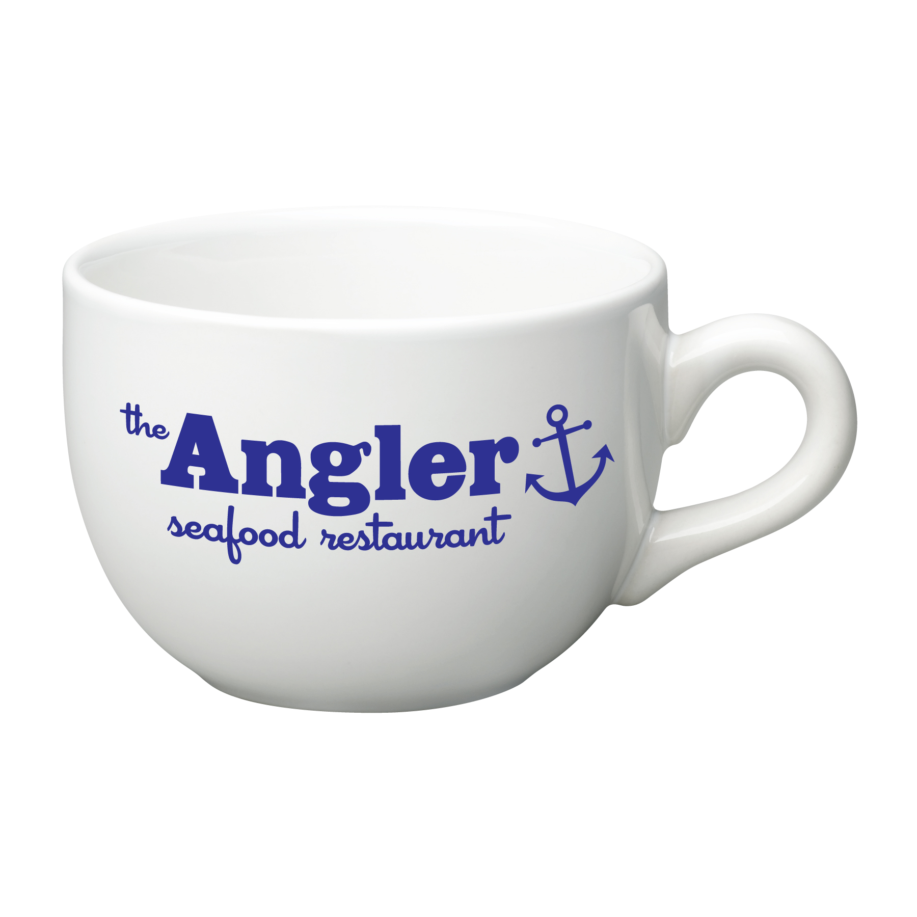 24 oz White Souper Mug