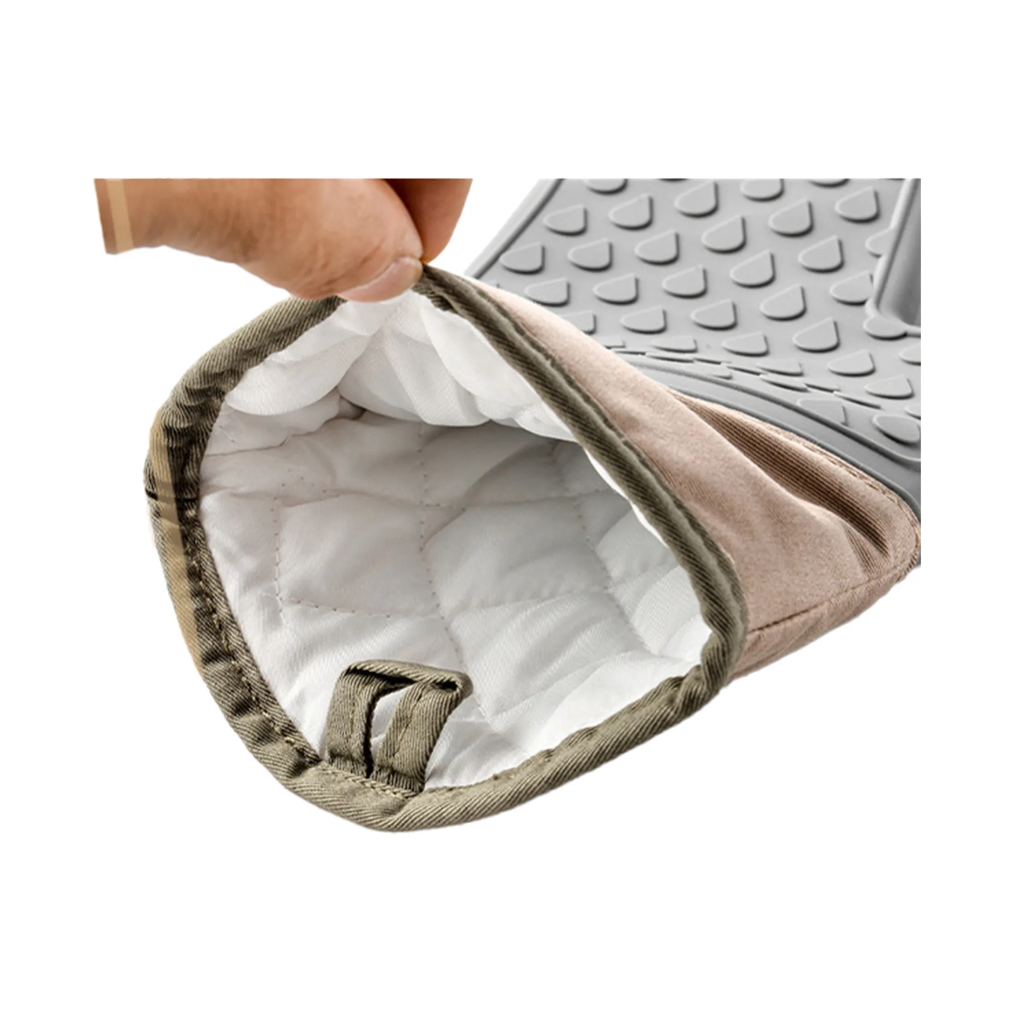 Grey Silicone Oven Mitt 2