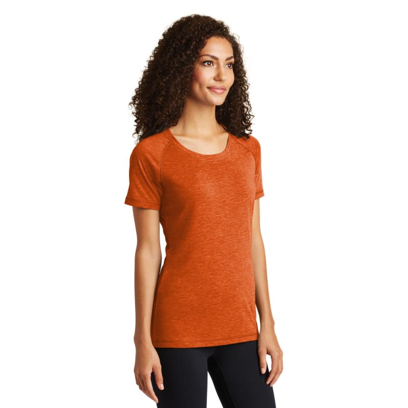 Sport-Tek Women's PosiCharge Tri-Blend Wicking Scoop Neck Raglan Tee. 27