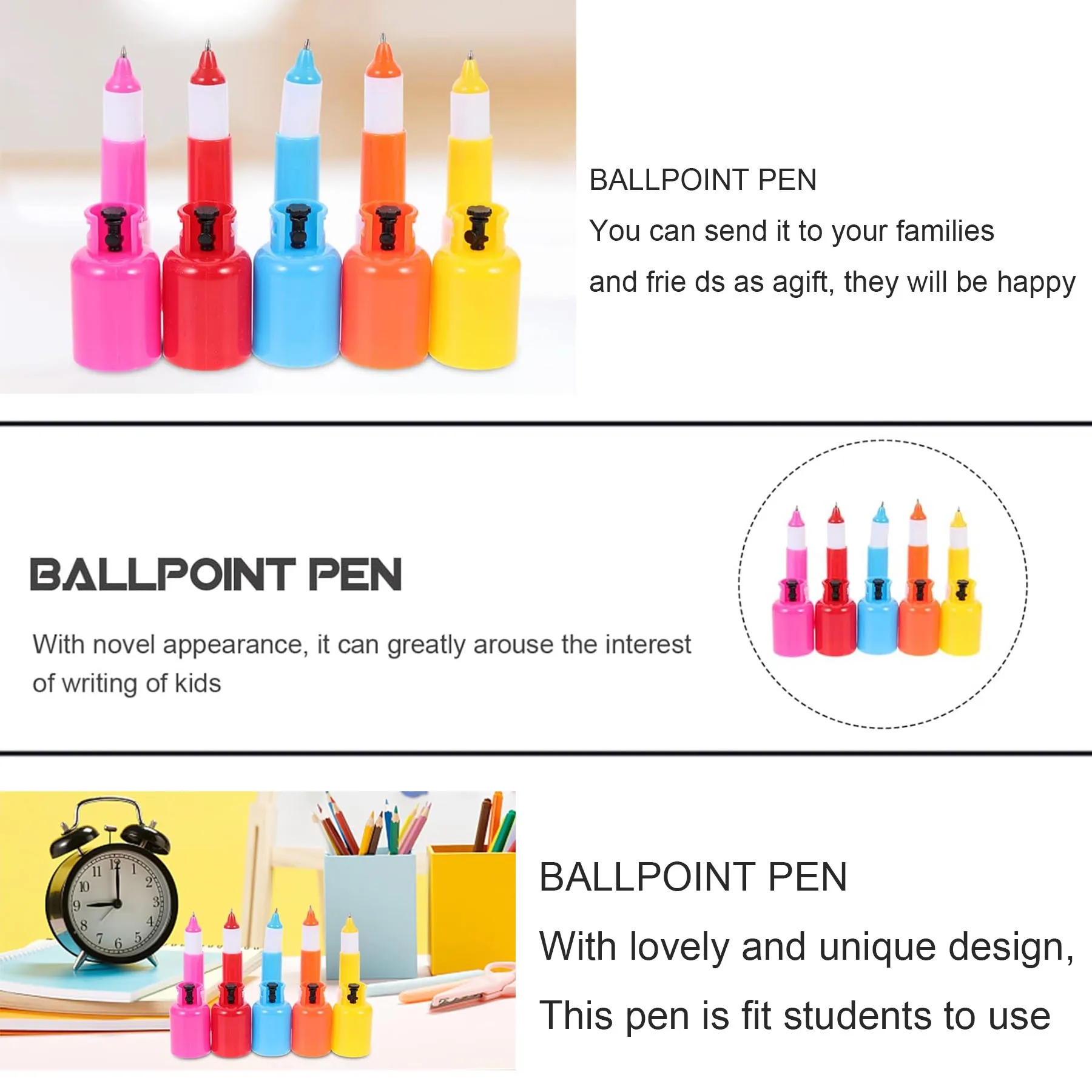 Creative Plastic Gas Tank Retractable Ballpoint Pen 4