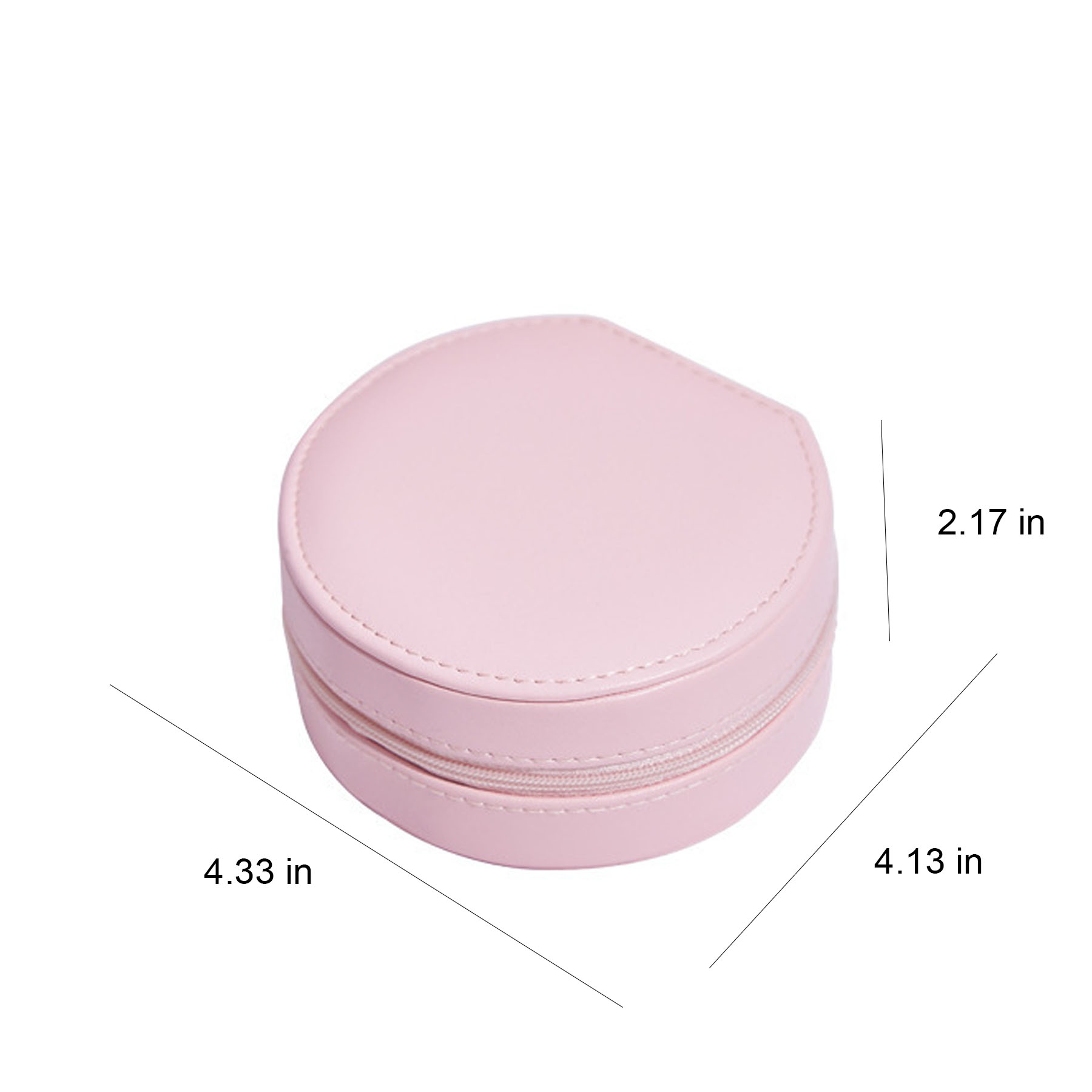 Portable Double-Layer Round Jewelry Box 8