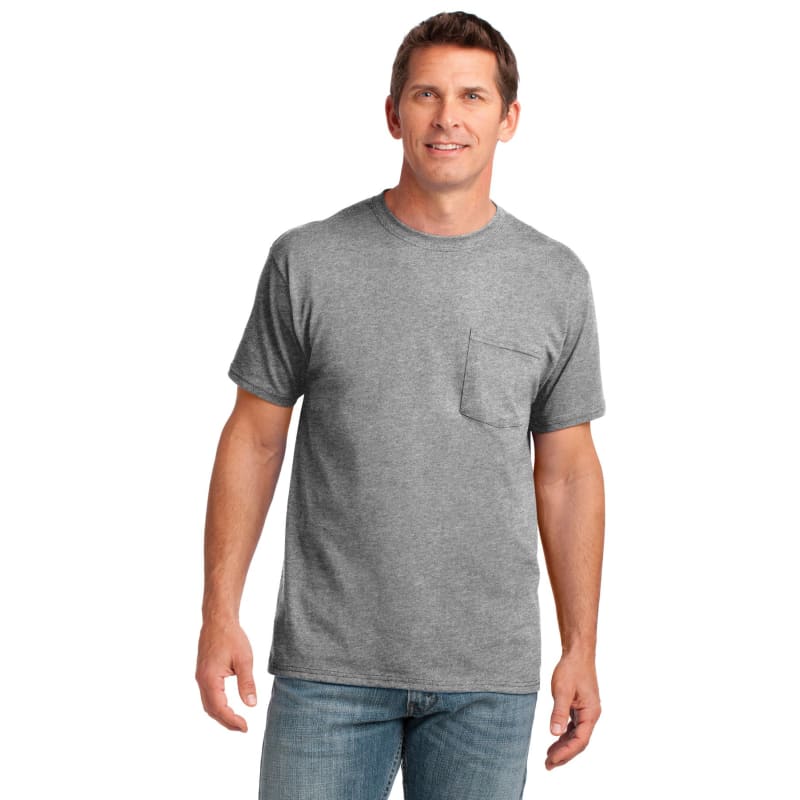 Port & Company Core Cotton Pocket Tee. 45