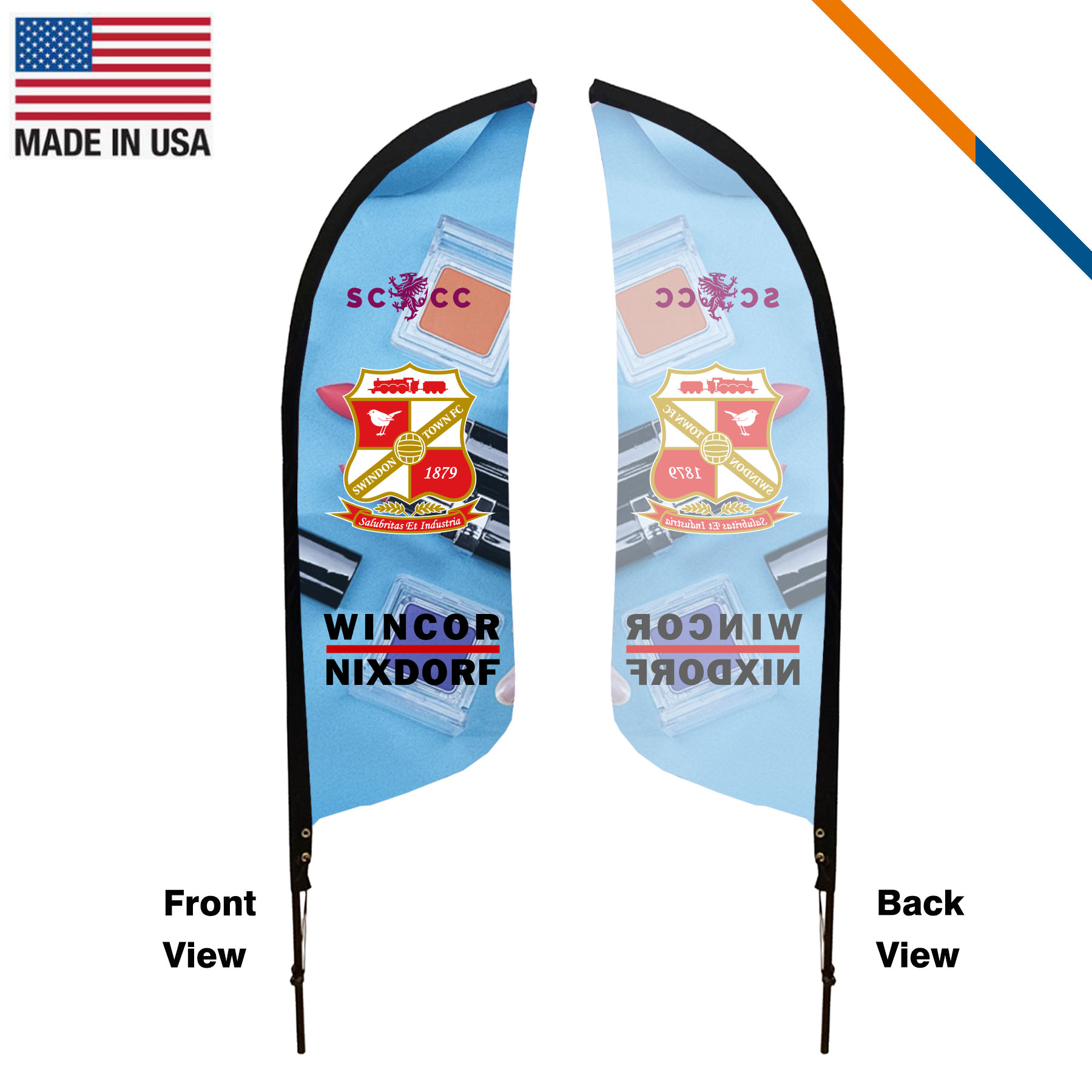 7' Amie Single-Sided Feather Flag 2