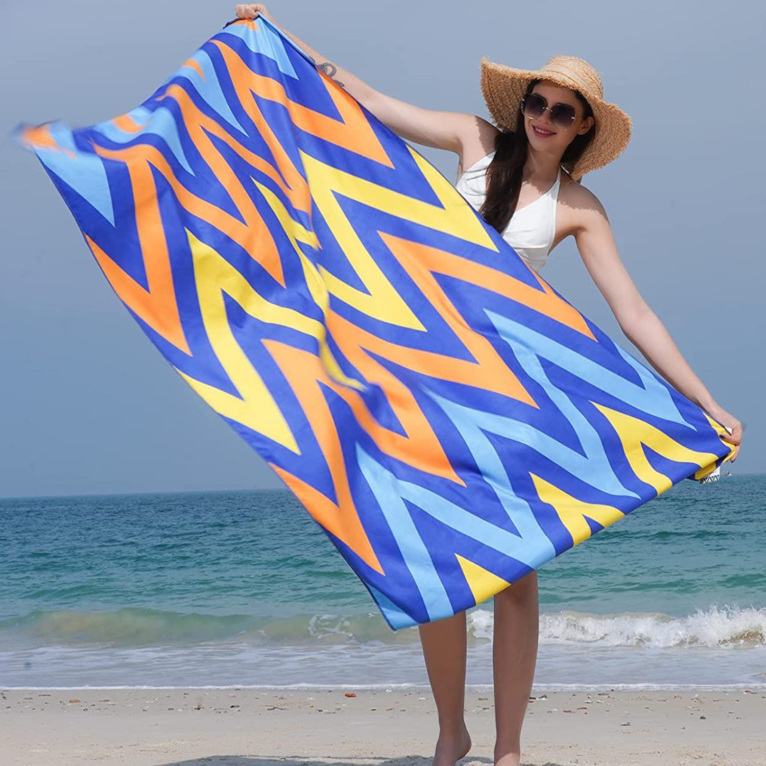 30"x 60" Sublimated Microfiber Velour Beach Towel 1