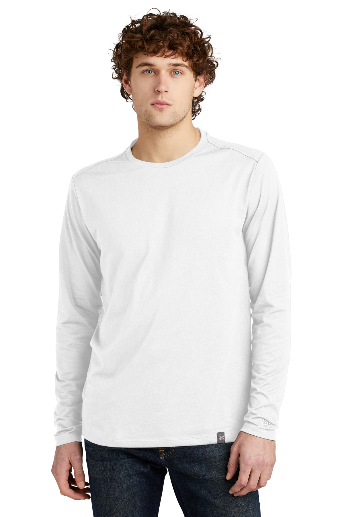 New Era Heritage Blend Long Sleeve Crew Tee. NEA102 73