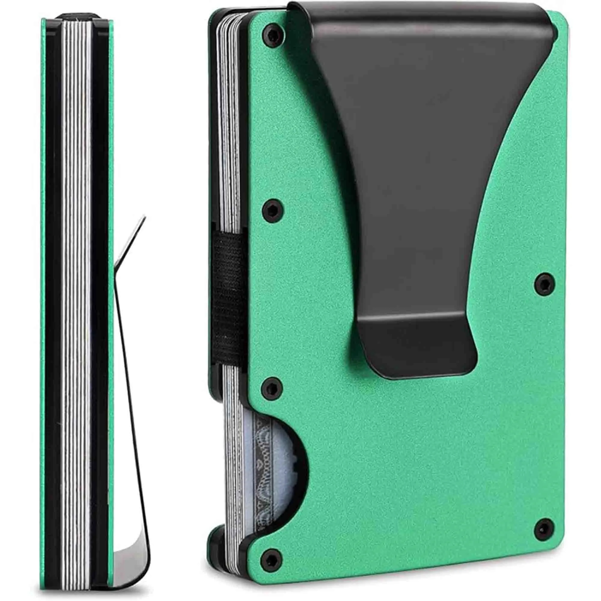 Minimalist Carbon Fiber RFID Blocking Aluminum Metal Wallet 2
