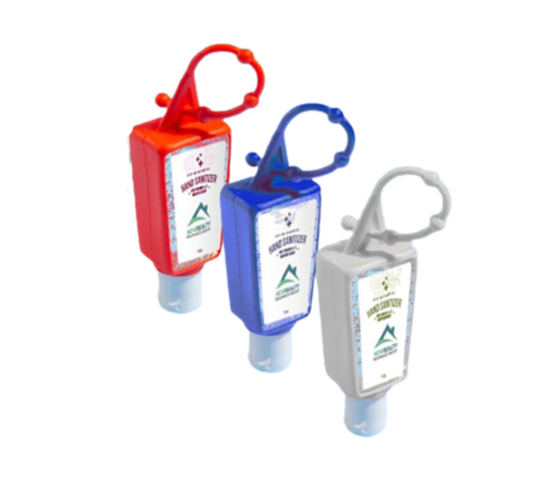 Hand Sanitizer Gel with Silicone Holder, 1 oz. - Printed 2