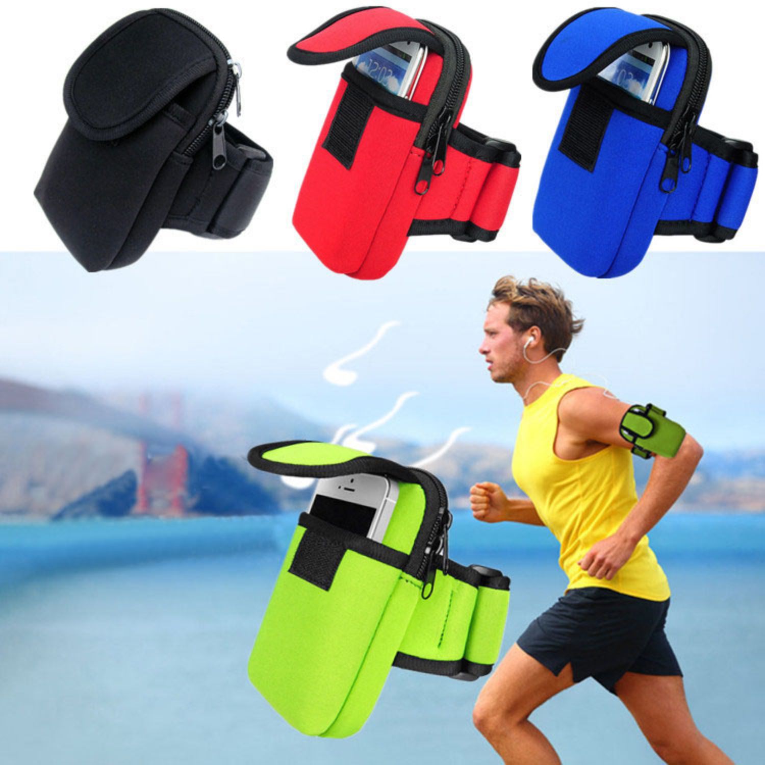 Sports Armband w/ Custom Imprint Neoprene Running Armband 2