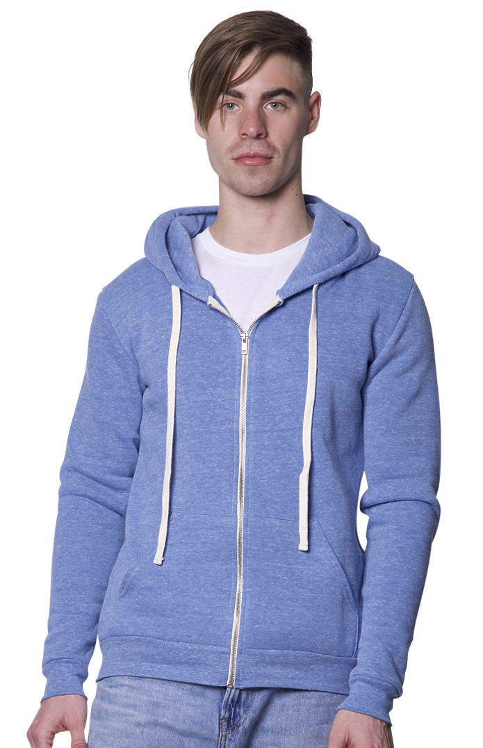Unisex eco Triblend Fleece Full Zip Hoodie 6
