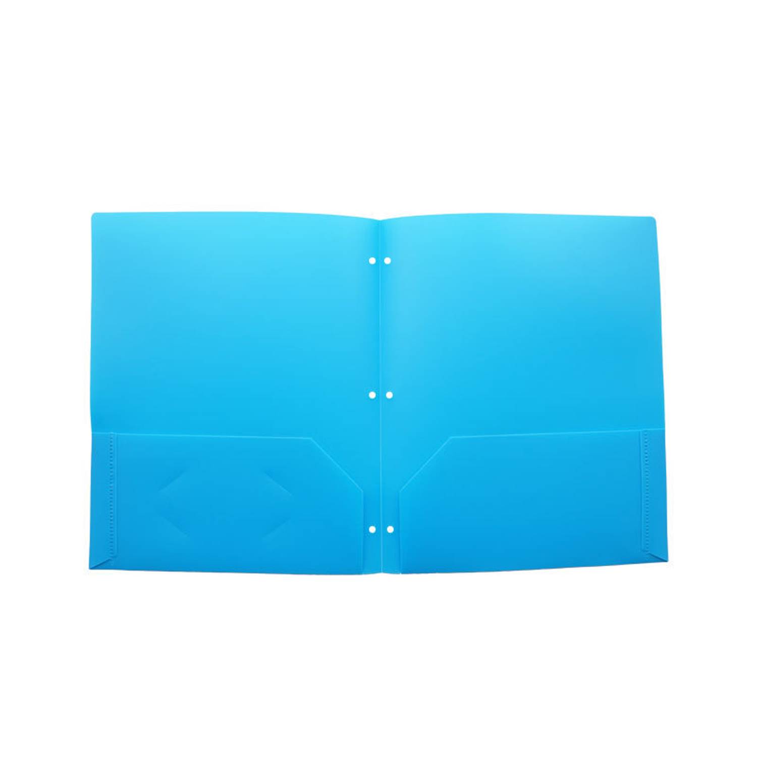 Letter Size Plastic 2-Pocket File Folder 12
