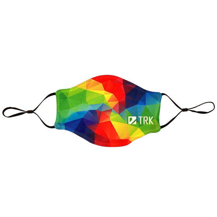 "PARAGON" Full Color Sublimation 3-Ply Washable & Reusable Cotton/Polyester Face Mask with Ear Loop 2