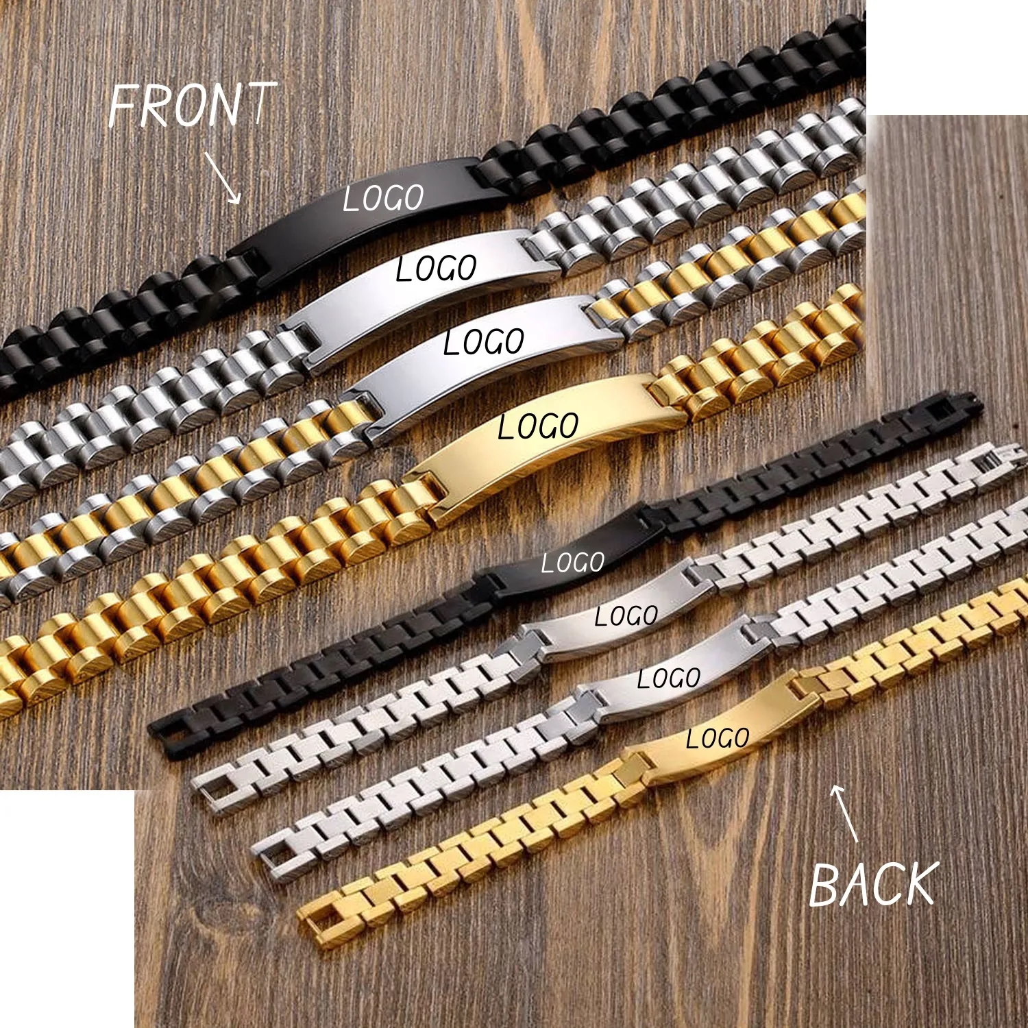 Custom Stainless Steel Bracelet for Men 2