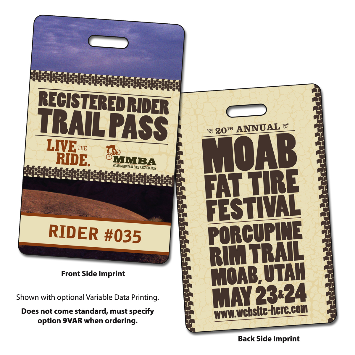Laminated Plastic Card w/Punch-Out Slit - 3.375x2.125 (2-Sided) 3